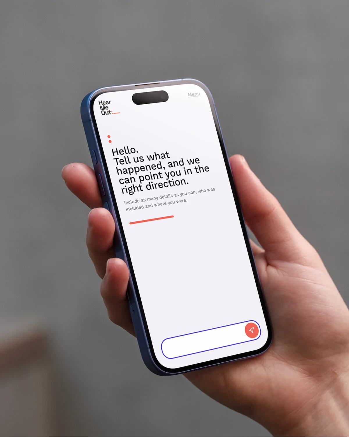 Hear Me Out product interface