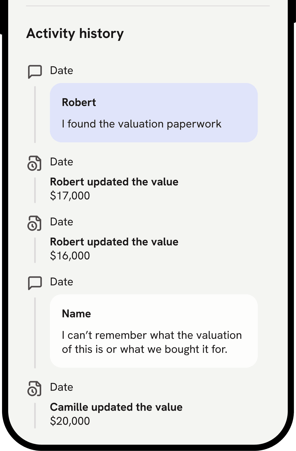 Commenting helps parties get the details right, and cuts down on out-of-app back-and-forth.