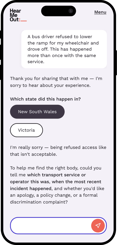 The assistant replies, asking for specific details and follow-up questions as needed.
